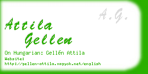 attila gellen business card